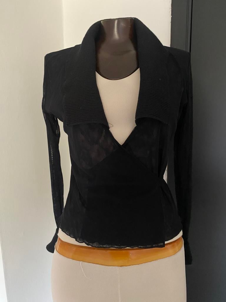 Gilet coeur croise en tulle, Taille 38/40 (M), Enlèvement ou Envoi, Comme neuf, Manches longues