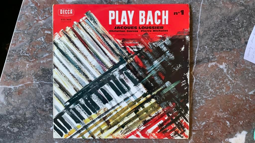 LP Vinyl, JACQUES LOUSSIER play Bach, Enlèvement ou Envoi, 1960 à 1980, Comme neuf, Jazz
