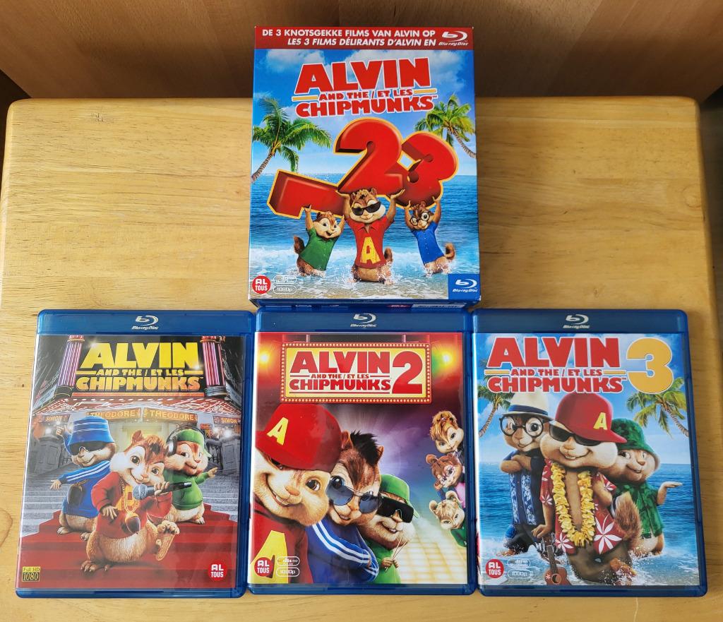 Coffret Blu-Ray trilogie Alvin et les Chipmunks, Cd's en Dvd's, Blu-ray, Ophalen, Zo goed als nieuw, Kinderen en Jeugd, Boxset