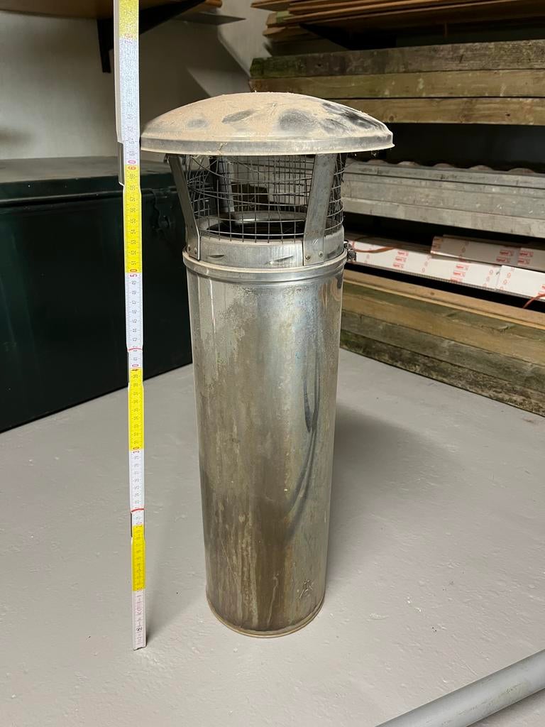 Dubbelwandige inox schouwbuis, Ophalen, Inox, Zo goed als nieuw, Minder dan 2 meter