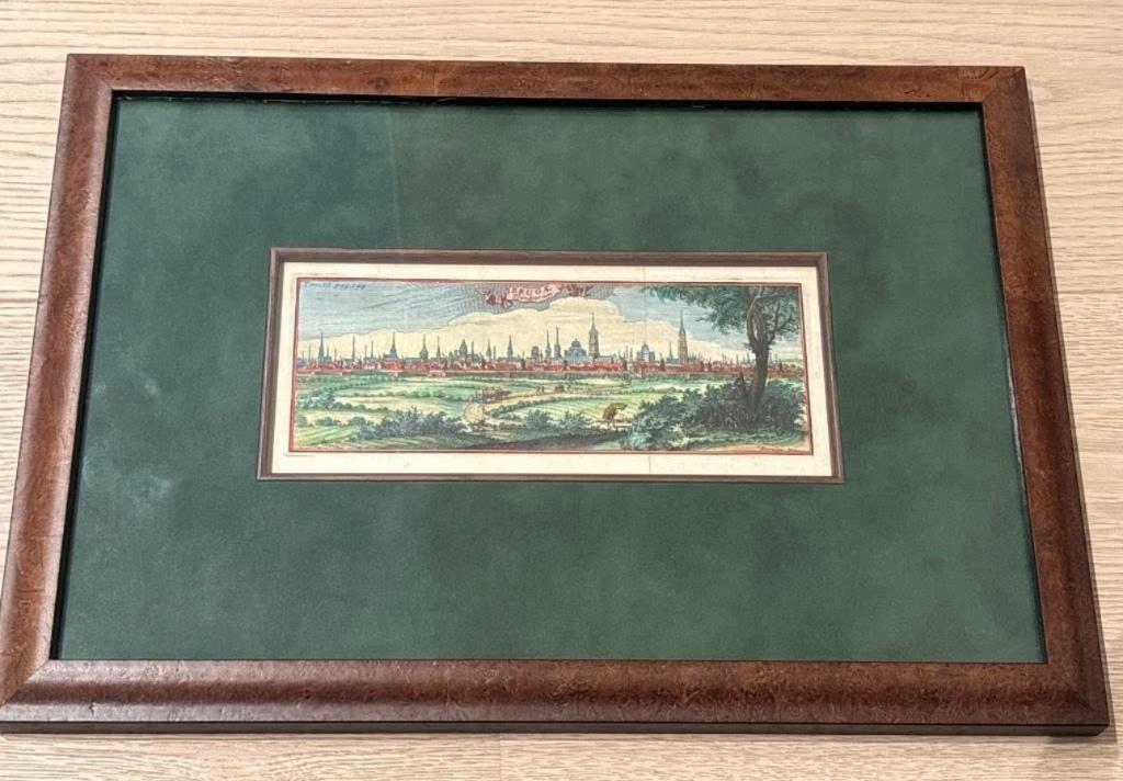 Gravure panorama Brugge (1739), Antiek en Kunst, Ophalen of Verzenden
