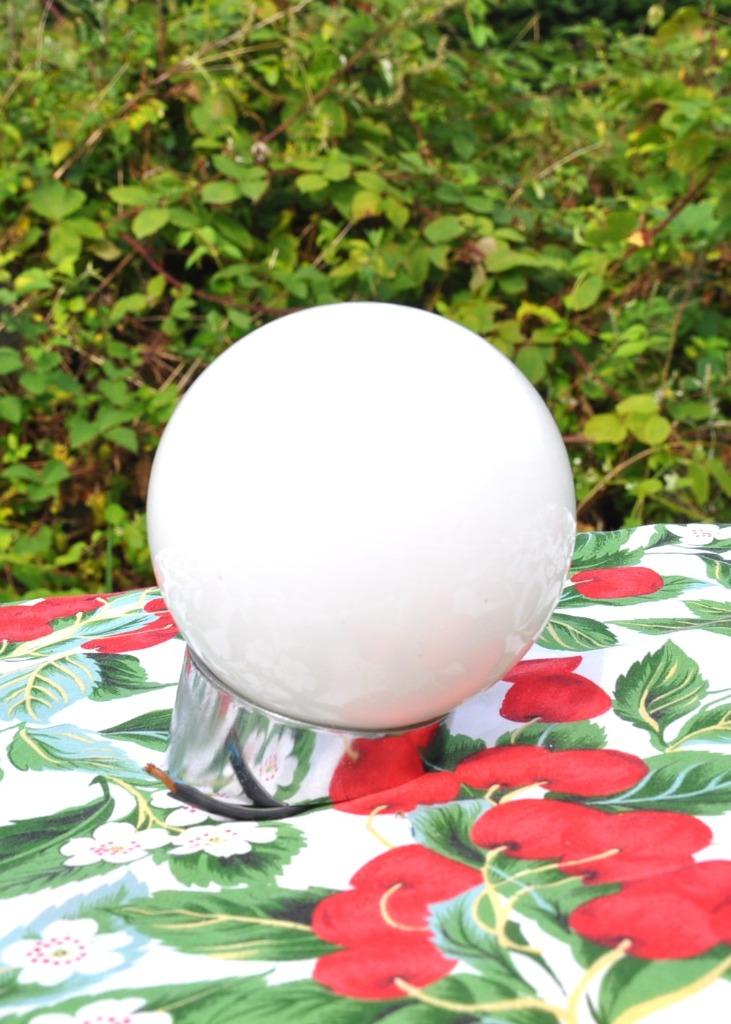 lampe murale boule avec socle en metal chromé, Ophalen of Verzenden