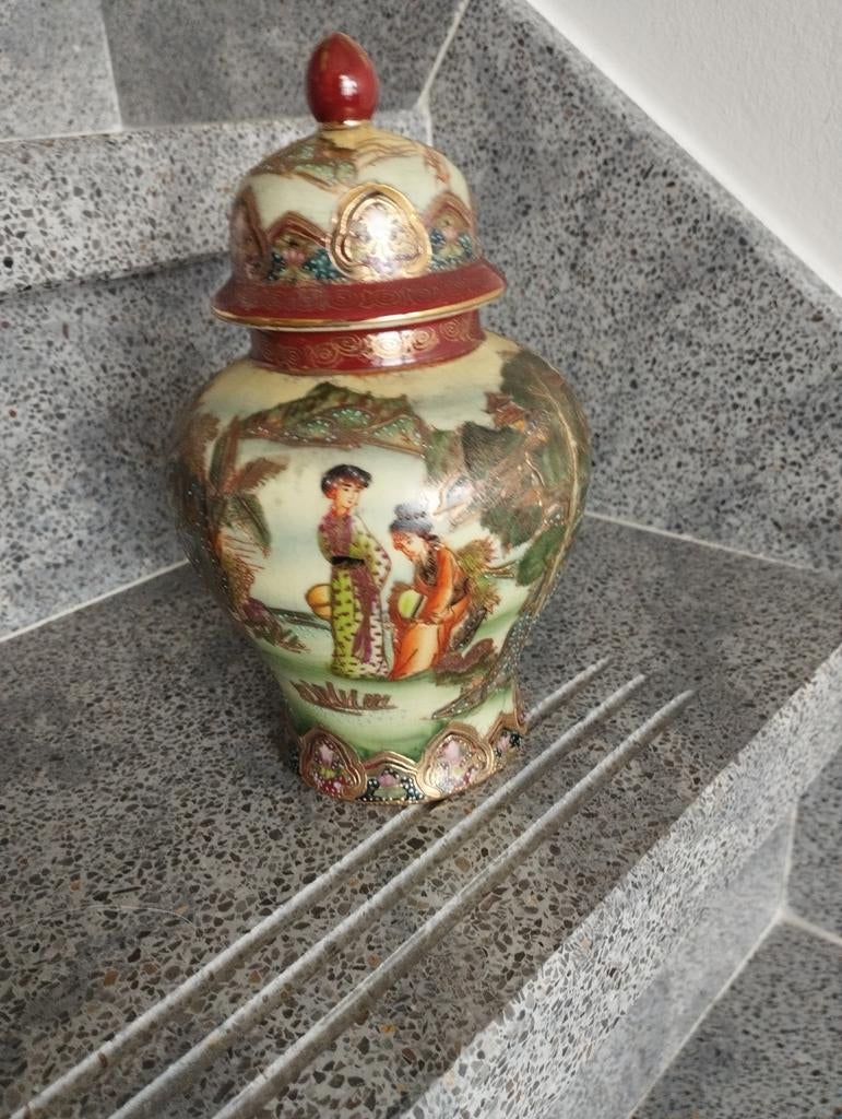 Chinese vaas met deksel, Ophalen of Verzenden