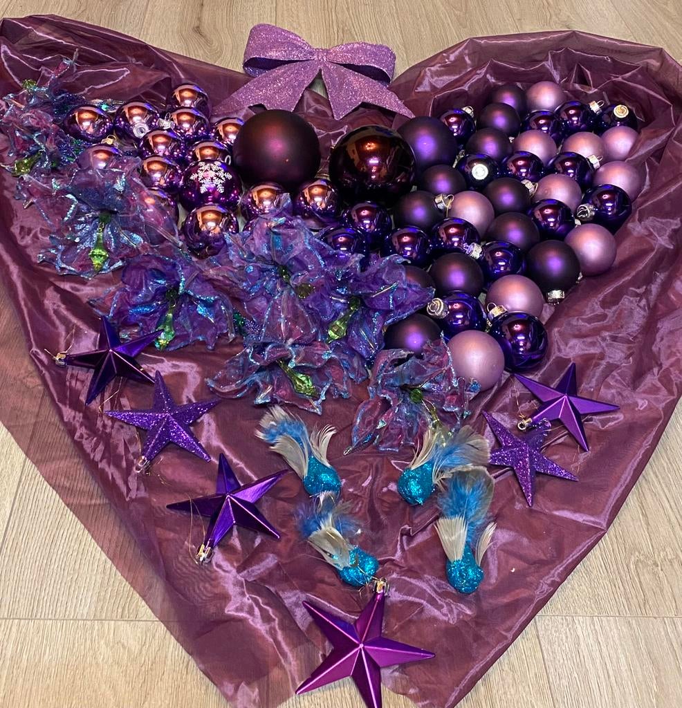 Kerstboomversieringen, 75 stuks, prijs: 20€, Diversen, Kerst, Zo goed als nieuw, Ophalen of Verzenden
