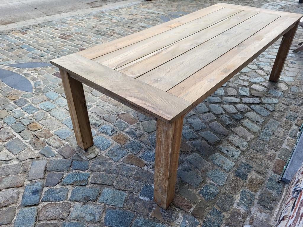 Tables de jardin en teck ENTIÈREMENT sablé.145---350€, Jardin & Terrasse, Palissades, Comme neuf, Bois, Moins de 1 mètre, Moins de 3 mètres