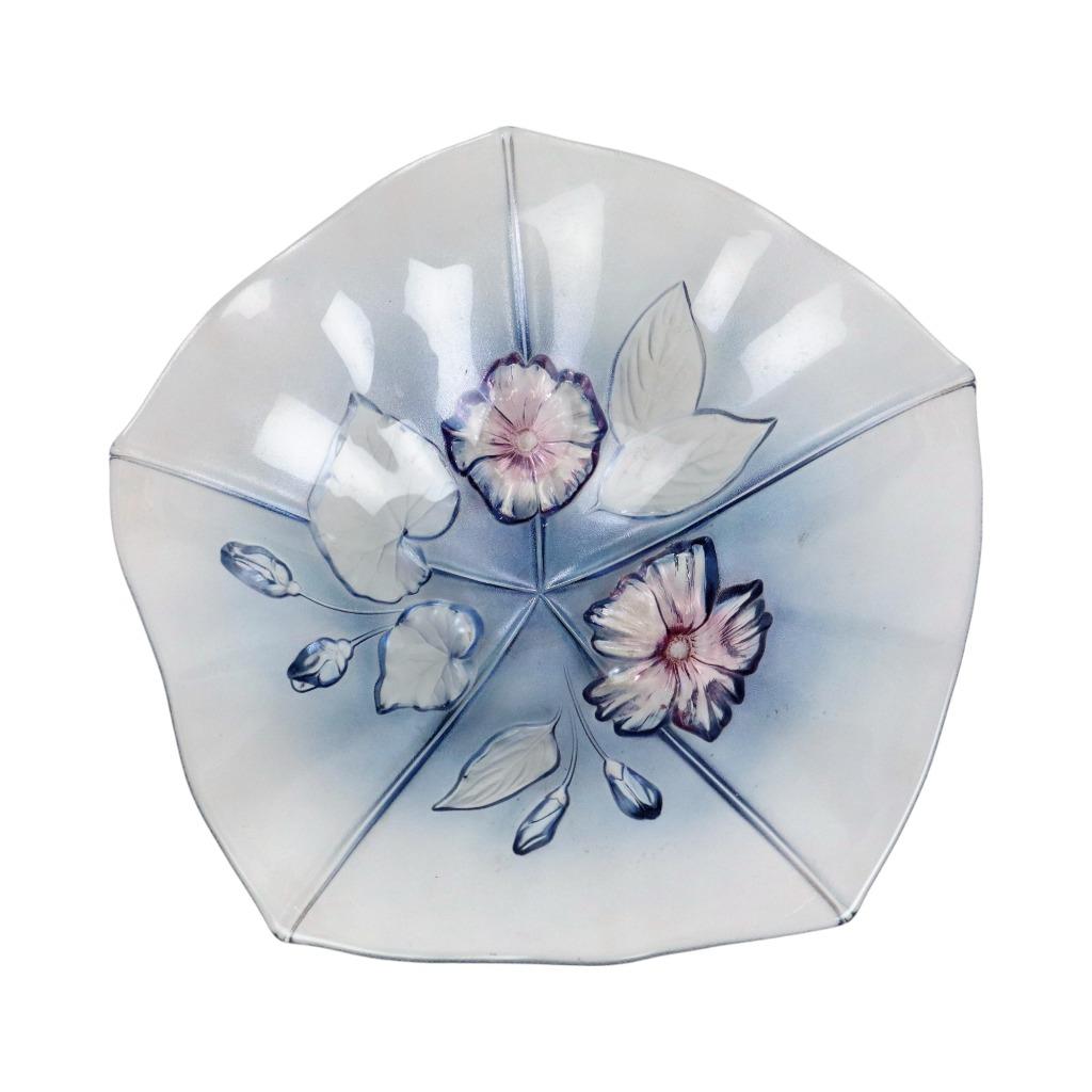 Vintage Fruitschaal Bloemen Walther Mikasa Calypso Kristal, Enlèvement ou Envoi