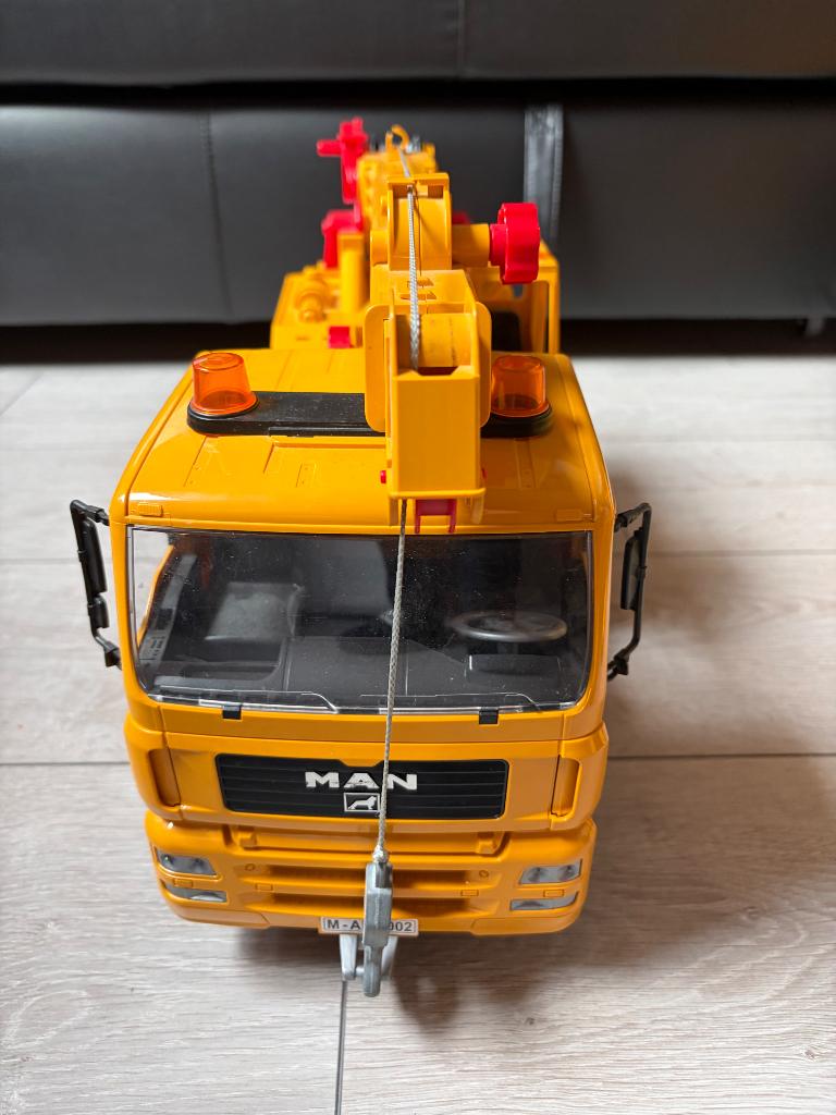 Bruder MAN Kraanwagen, Kinderen en Baby's, Speelgoed |Speelgoedvoertuigen, Ophalen, Zo goed als nieuw