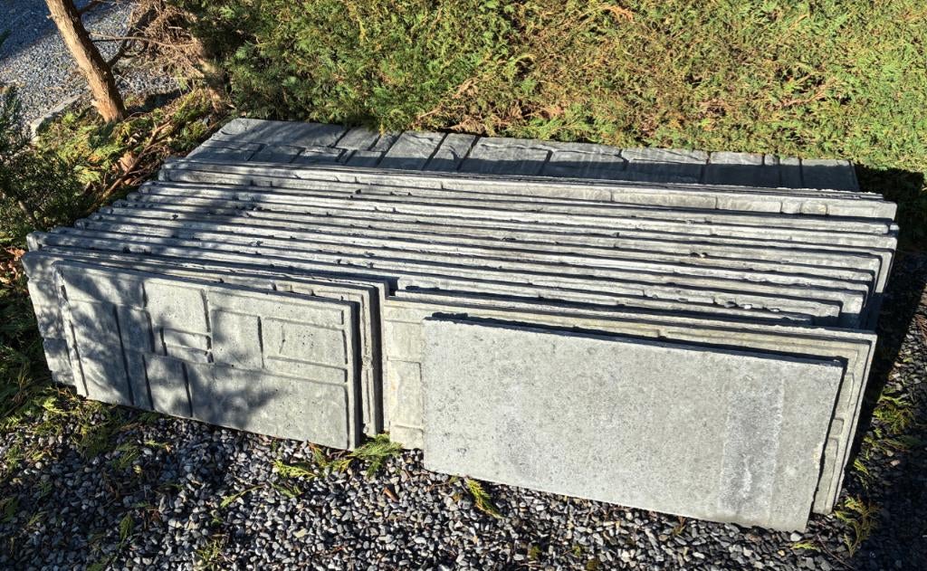 Betonplaten als nieuw, Tuin en Terras, Schuttingen, Ophalen, Overige materialen, Minder dan 3 meter, Zo goed als nieuw