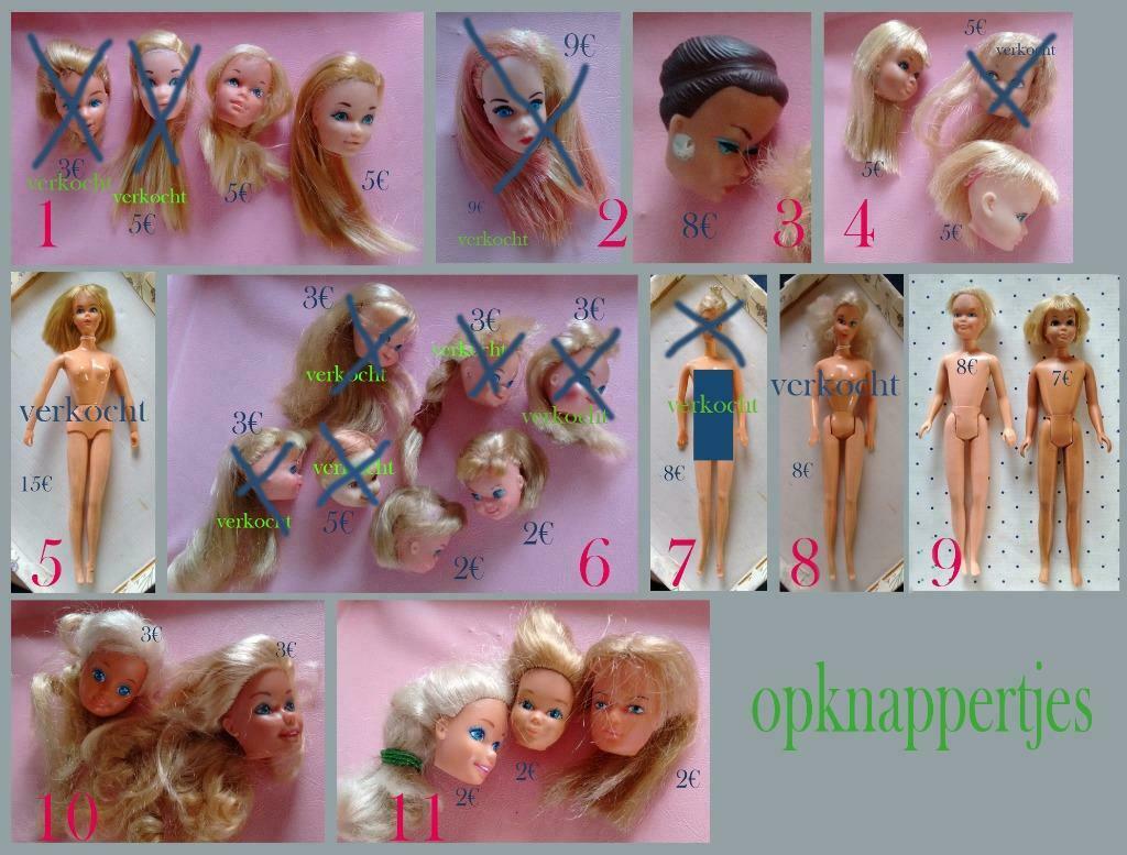 vintage barbie - opknappertjes, Ophalen, Gebruikt, Pop