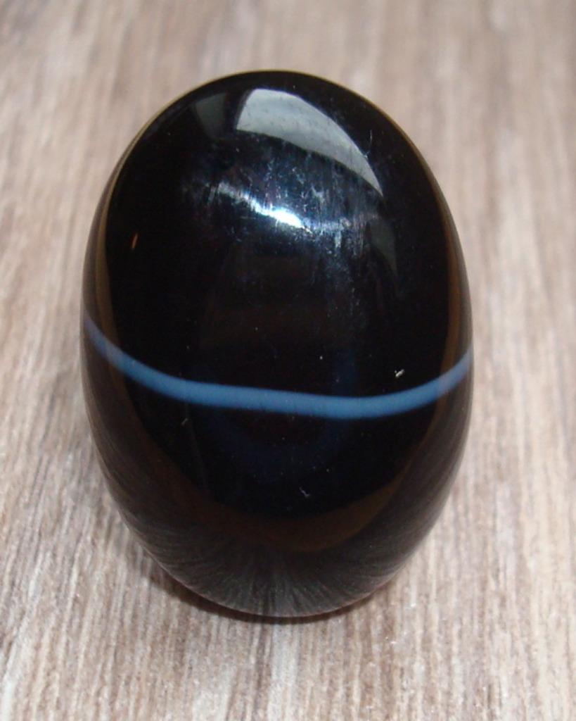 Bague ajustable en acier inoxydable avec agate noire, Bijoux, Sacs & Beauté, Bagues, Neuf, Noir, Fer ou Acier, Avec pierre précieuse