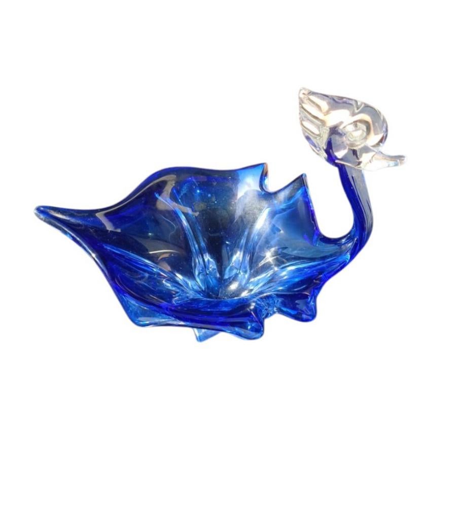 Magnifique cygne bleu - murano, Antiquités & Art, Enlèvement