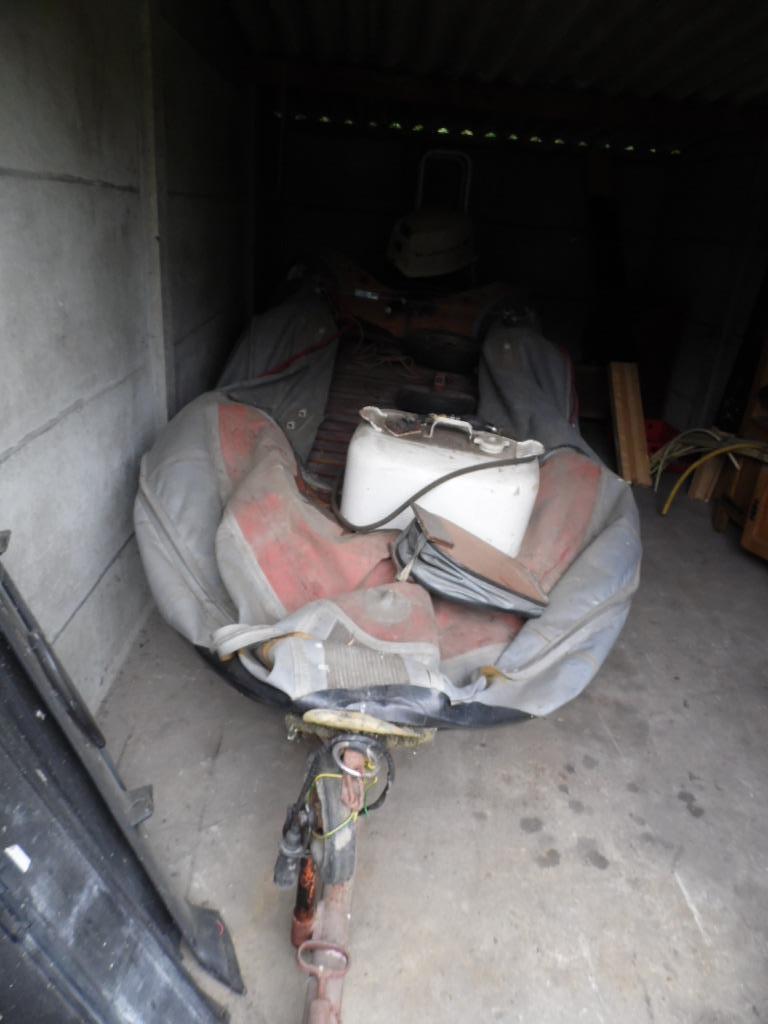 rubberboot, Ophalen, Gebruikt, Hout, Benzine