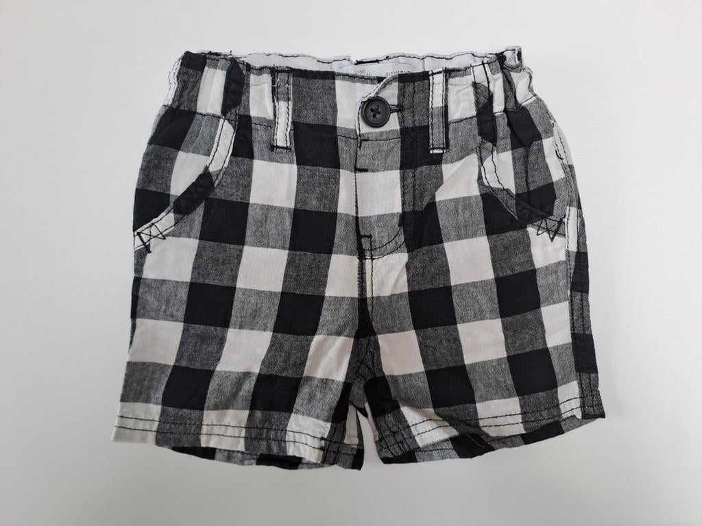 Short à carreaux blanc et noir t 86, Pantalon, Garçon, Enlèvement ou Envoi, Utilisé