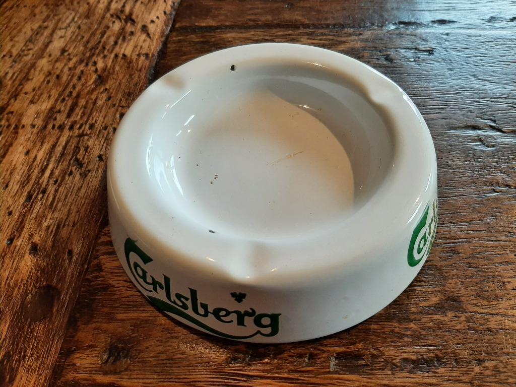 Carlsberg geëmailleerde asbak, Verzamelen, Ophalen of Verzenden, Zo goed als nieuw