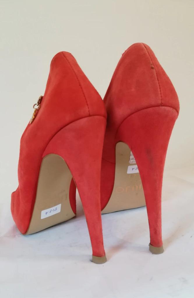 808A* LIO JO - sexy escarpins framboise tout cuir (40), Rouge, Escarpins, Porté, LIU JO