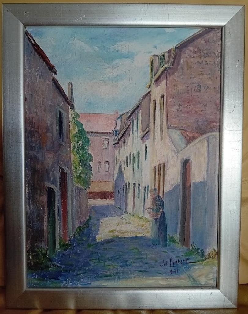 Huile sur toile de Julien Lambert, Ophalen
