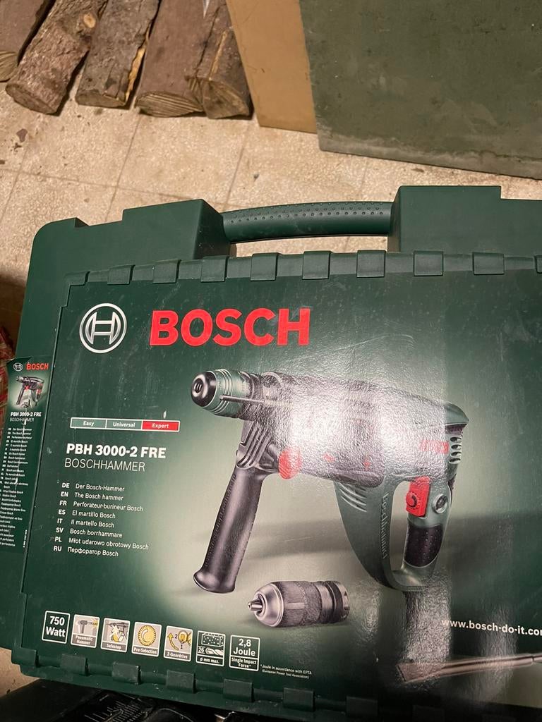 Marteau perforateur Bosch PBH3000-2FRE 750W, Bricolage & Construction, Enlèvement, Neuf, 600 watts ou plus, Marteau perforateur et/ou Marteau piqueur