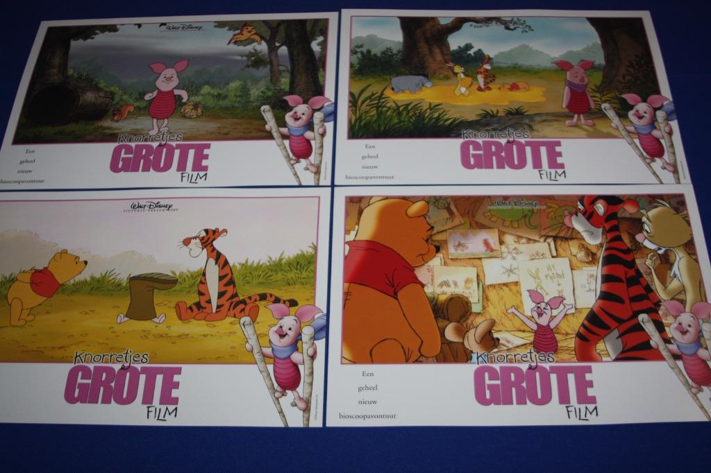 4 x originele  A4 filmposter "Knorretjes grote film", Ophalen of Verzenden, Winnie de Poeh of vrienden, Nieuw, Plaatje of Poster