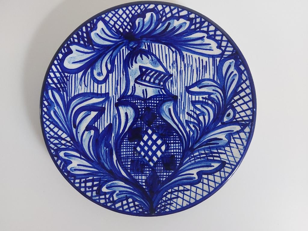 Emma blauw bord., Antiek en Kunst, Antiek | Keramiek en Aardewerk, Ophalen