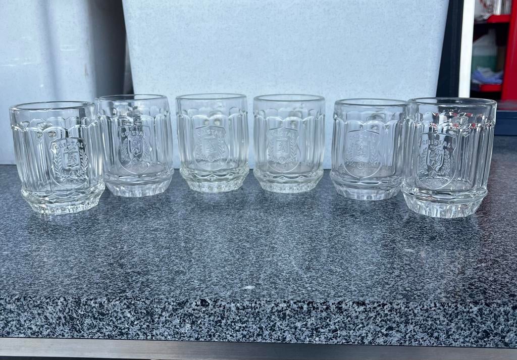 6 Bierpullen Cristal Alken, Collections, Verres & Petits Verres, Enlèvement ou Envoi, Comme neuf