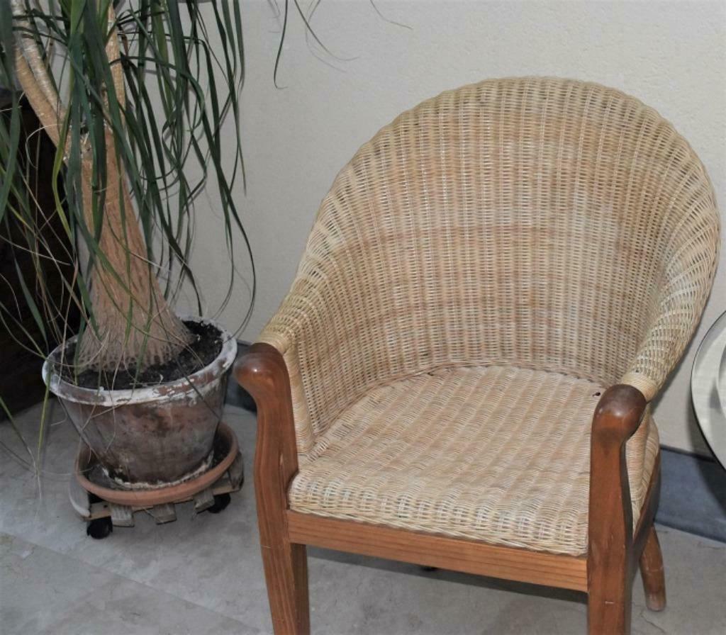 Siège en rotin et bois, Enlèvement, Bois