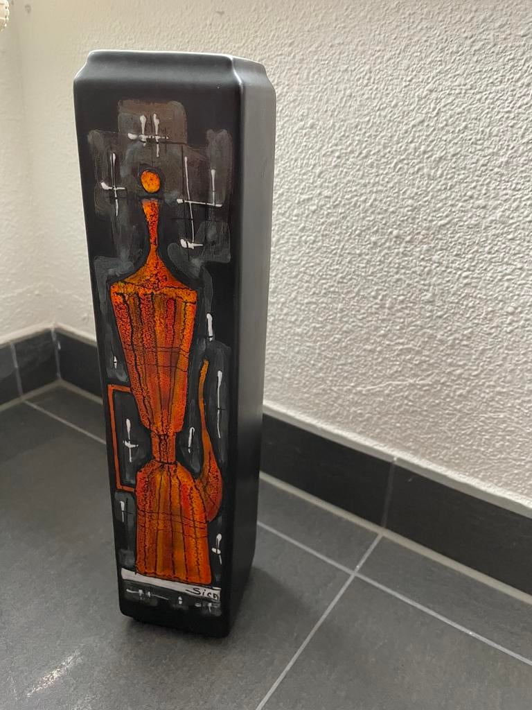 Vintage SICART SICA Italiaanse keramische vaas model 006, Ophalen of Verzenden