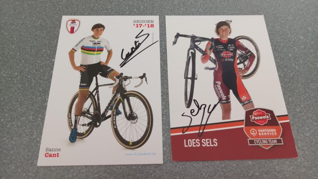 Wielrenner, Sanne Cant en Loes Sels, Ophalen of Verzenden