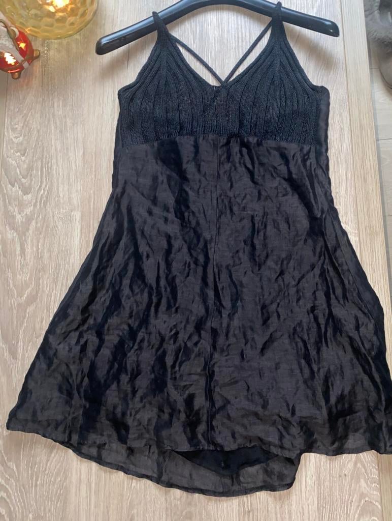 🔥 Marccain little black dress - linnen &zijde - Size 3 (38), Ophalen of Verzenden, Zo goed als nieuw