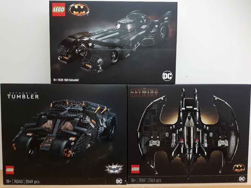 (GESEALD) Lego 76139 1989 Batmobile, 76161 Batwing en 76240, Ophalen of Verzenden, Nieuw, Complete set, Lego