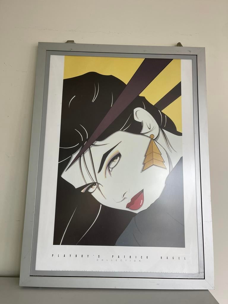 Patrick Nagel Playboy Poster, Ophalen of Verzenden, Gebruikt, Overige onderwerpen