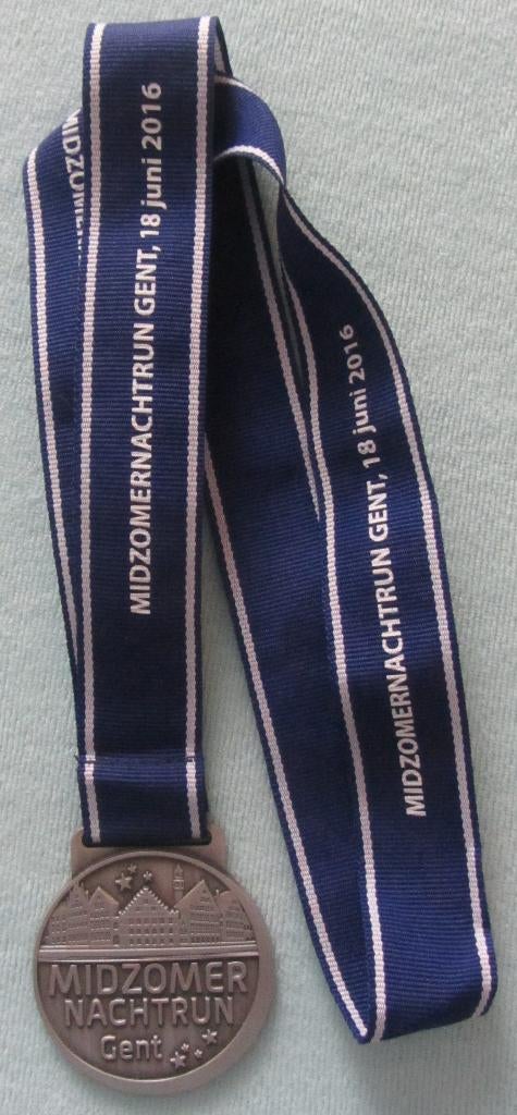 Midzomernachtrun Gent - 2016 - Medaille, Overige merken, Overige typen, Ophalen of Verzenden, Zo goed als nieuw