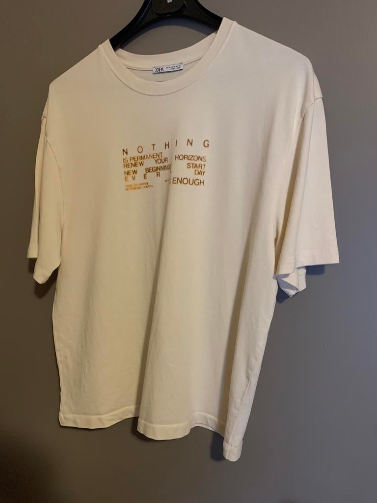 T-shirt voor heren maat M, Maat 48/50 (M), Beige, Ophalen of Verzenden, Zo goed als nieuw