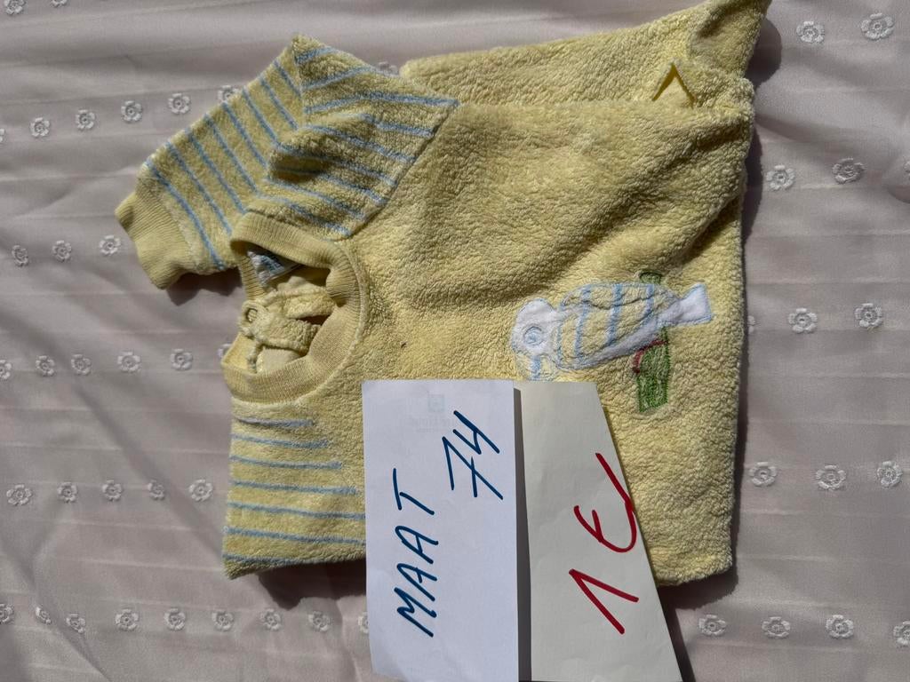 Babypyama in spons - baby club - maat 74, Kinderen en Baby's, Ophalen of Verzenden, Gebruikt