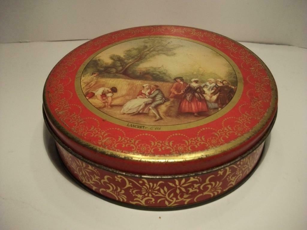 Meerdere blikken dozen: Lancret l'été, jachttafereel, Enlèvement, Utilisé, Biscuits