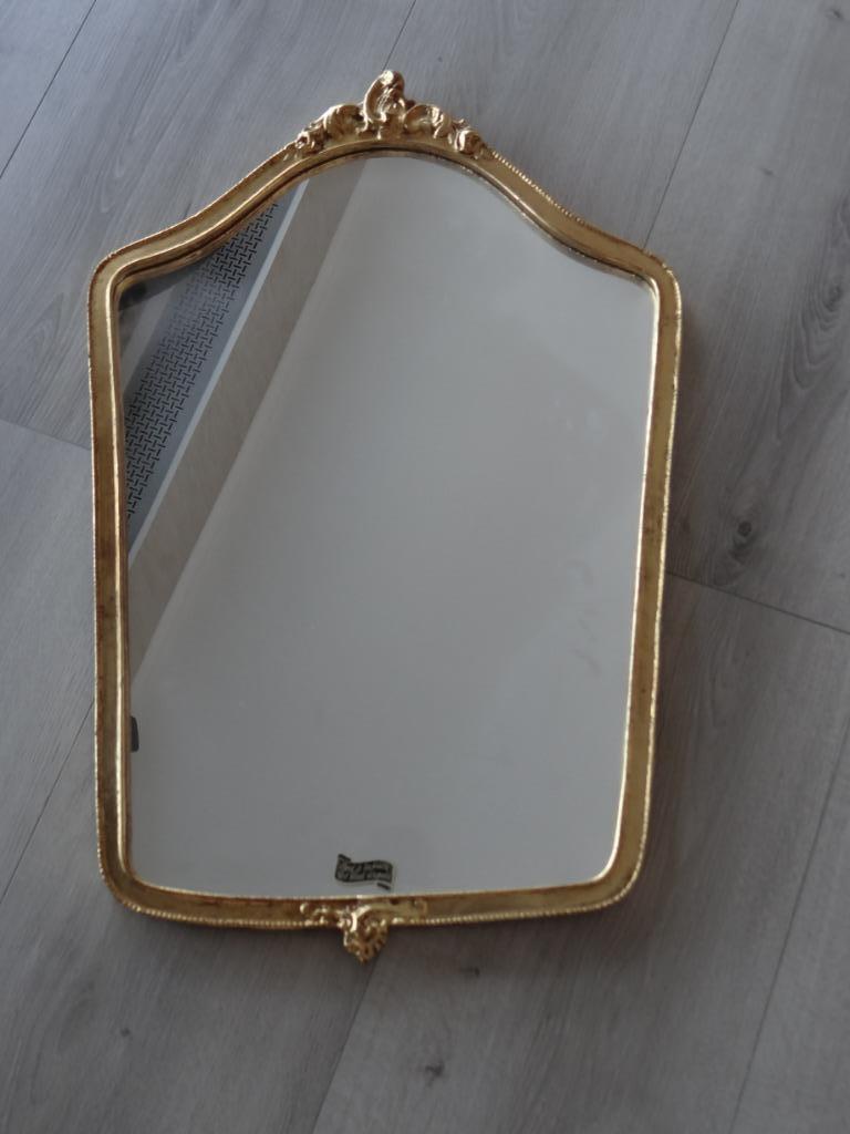 spiegel louis XV (zware gesculpteerde uitvoering), Antiek en Kunst, Ophalen, Overige vormen, Minder dan 50 cm, Minder dan 100 cm