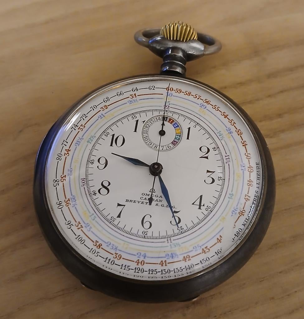 Ancienne montre OMEGA Cadran Breveté S.G.D.G de 1906, 1900 à 1930, Montre de poche, Envoi, Autres matériaux