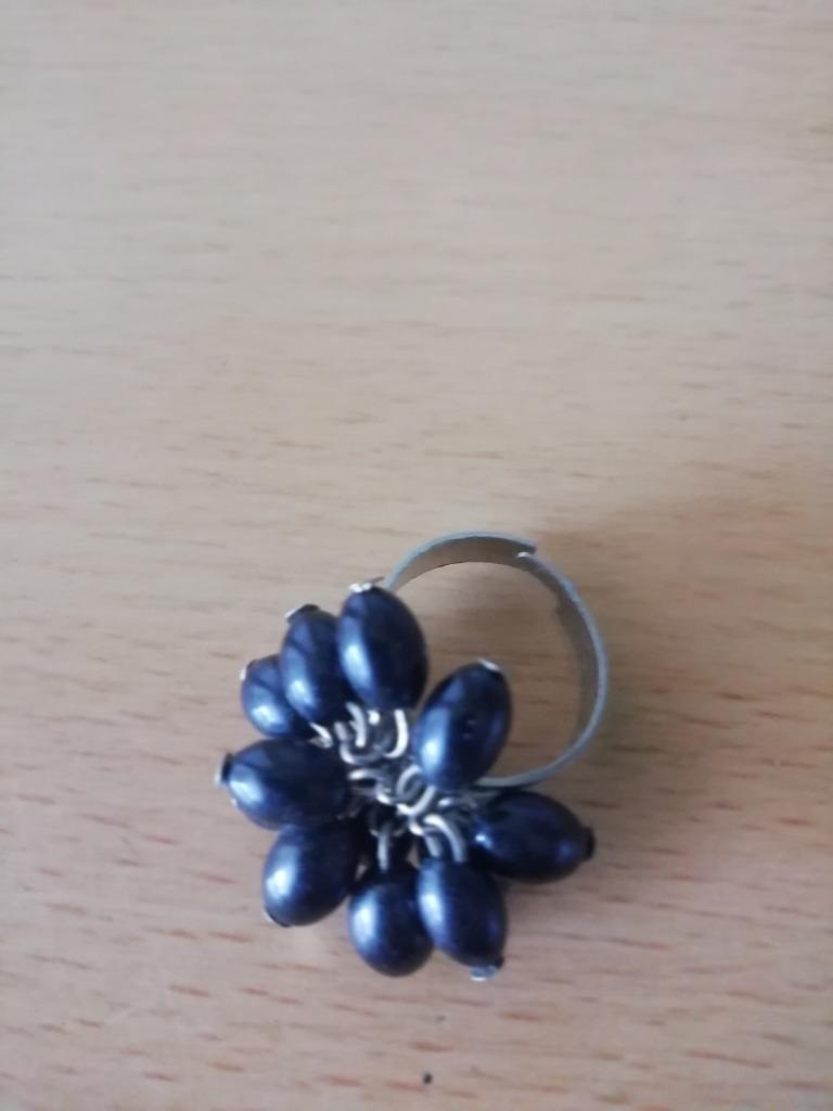 ring, Bijoux, Sacs & Beauté, Bagues, Enlèvement ou Envoi, Plus petit que 17, Utilisé, Bleu