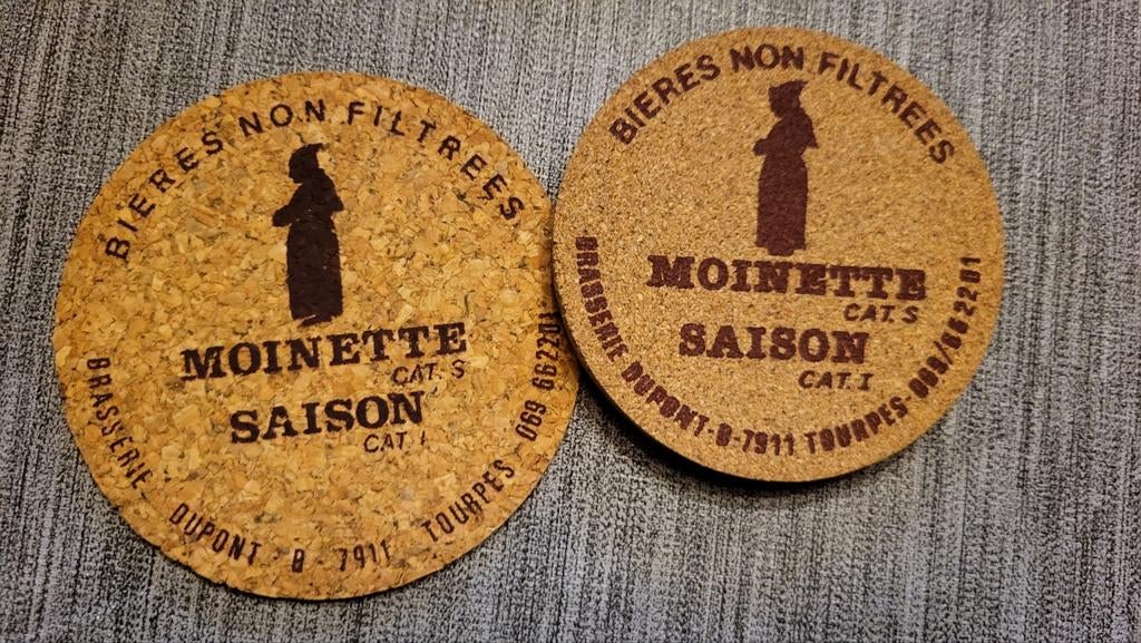 Rare sous bock en liege Tourpes, Collections, Marques de bière, Enlèvement ou Envoi
