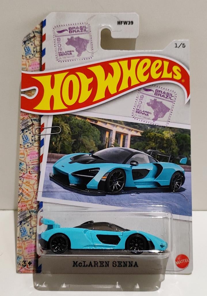 Hot Wheels McLaren Senna Licht Blauw (2022), Hobby en Vrije tijd, Modelauto's | Overige schalen, Ophalen of Verzenden