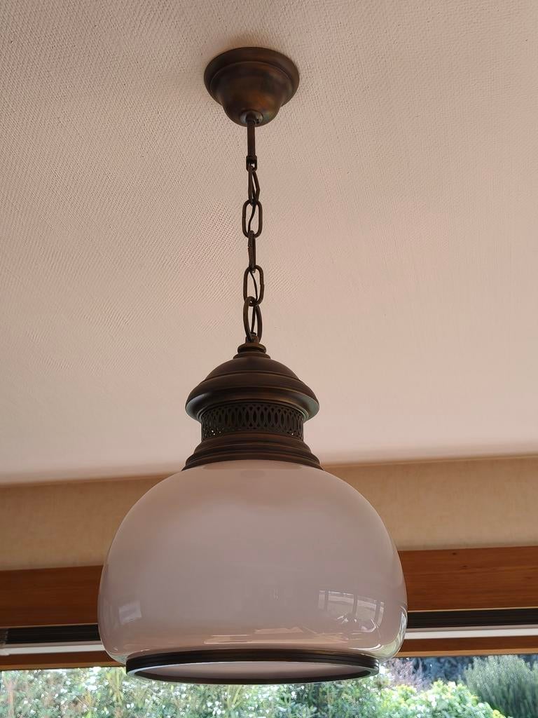 Vintage luster melkglas, Huis en Inrichting, Ophalen