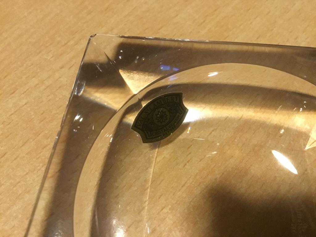 Asbak in kristal, nooit gebruikt, Ophalen