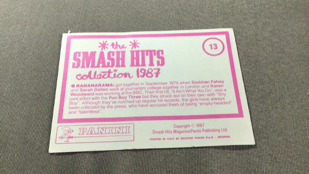 Panini smash hits(d5b), Enlèvement ou Envoi, Comme neuf