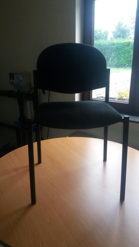 Stoelen zwart, Tissus, Enlèvement ou Envoi, Comme neuf, Quatre