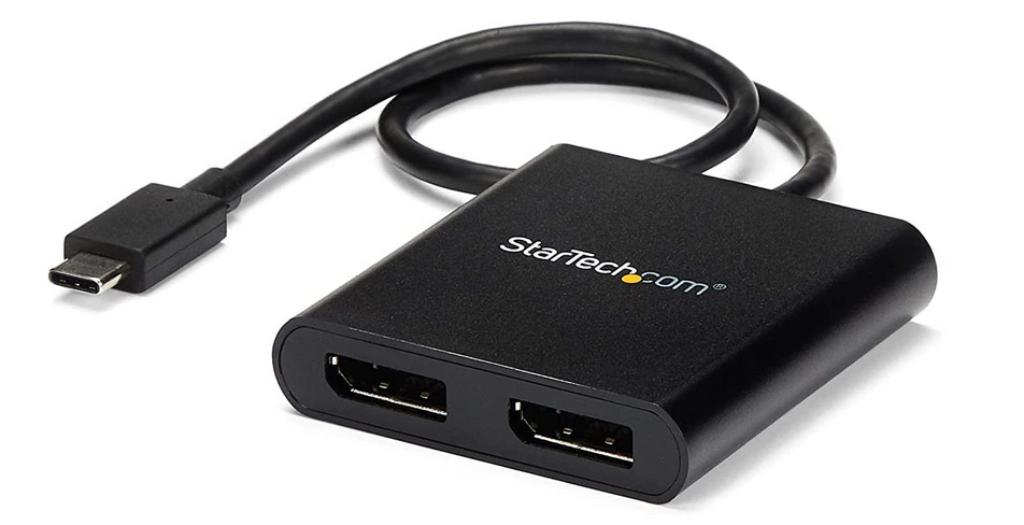 StarTechcom Hub Splitter USB-C vers 2x DisplayPort, Ophalen of Verzenden, Zo goed als nieuw, Minder dan 2 meter, Overige kabels