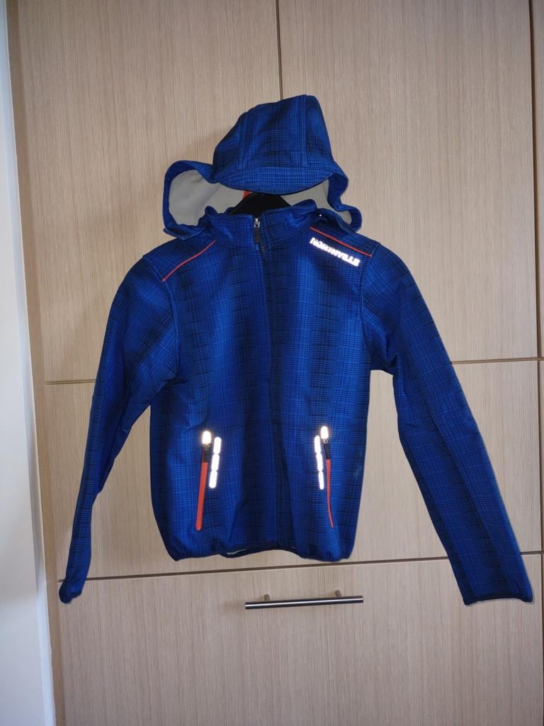 blauwe softshell jas met kap - Northville - maat 152, Garçon ou Fille, Comme neuf, Enlèvement, Northville