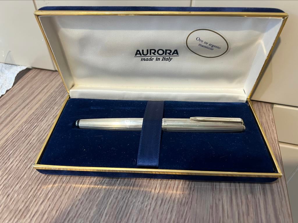 Aurora 98 Sterling Silver  14K F punt, Verzamelen, Ophalen of Verzenden, Zo goed als nieuw
