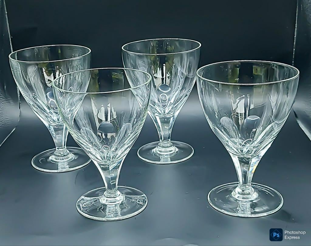 4 wijnglazen Leerdam A.D. Copier "Olivia", Antiek en Kunst, Ophalen of Verzenden