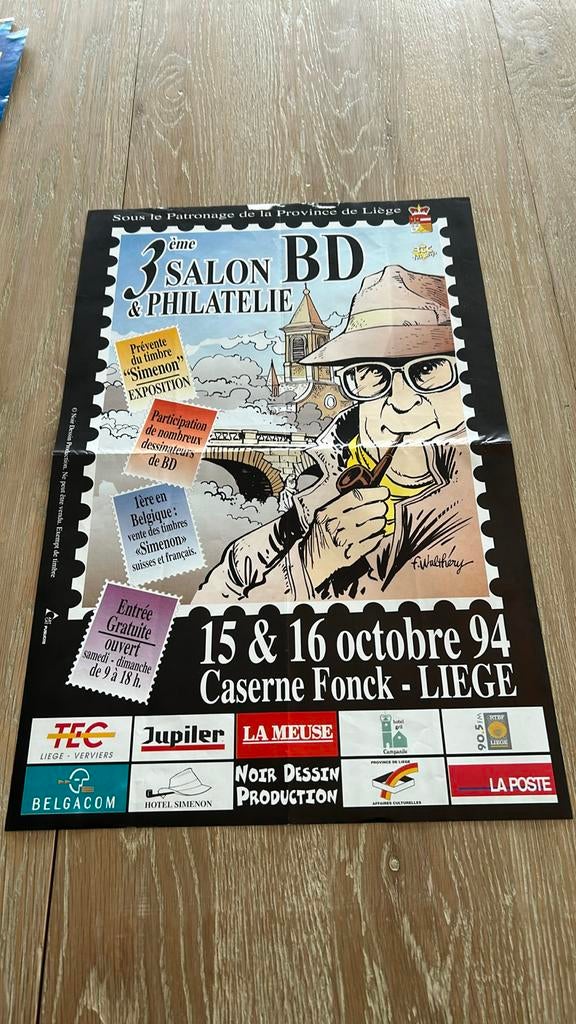 Affiche Walthery Liège 1994, Enlèvement ou Envoi, Utilisé