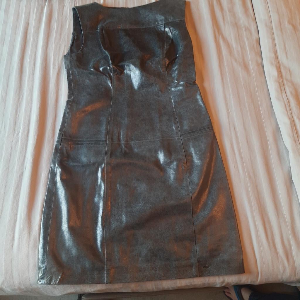 EXTE JEANS*ECHT LEDEREN JURKJE*SMALL*NIEUW*, Kleding | Dames, Jurken, Nieuw, Maat 36 (S), Blauw, Boven de knie, Ophalen