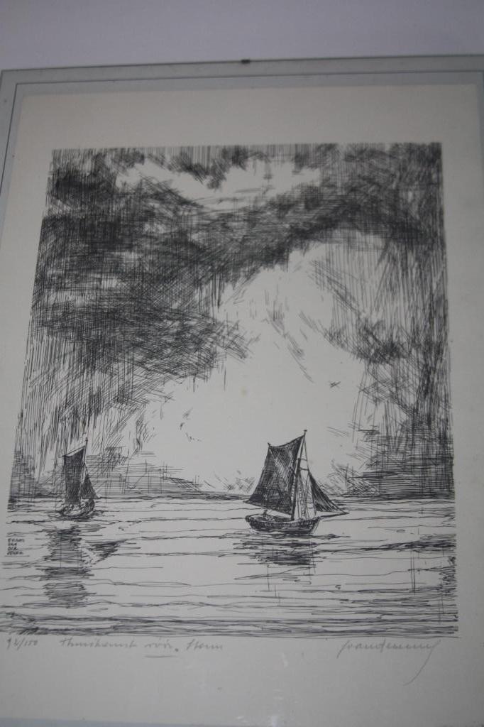 92/150 Frans Van Der Veken , Thuiskomst voor storm ( druk ), Enlèvement ou Envoi